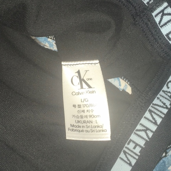 Calvin Klein intimates women's sz large black blue white bra bralette open back - Picture 12 of 13